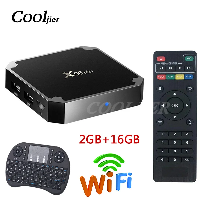 X96 صندوق تليفزيون صغير الروبوت 7.1 OS tv box مزود بواى فاى 2 جيجابايت 16 جيجابايت Amlogic S905W رباعية النواة تعيين كبار مربع 1 جيجابايت 8 جيجابايت X96mini مشغل...