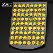 ZWC модные креативные 36 пар QQ серьги-гвоздики для детей, женщин, мужчин, вечерние забавные серьги, аксессуары, ювелирное изделие, подарок