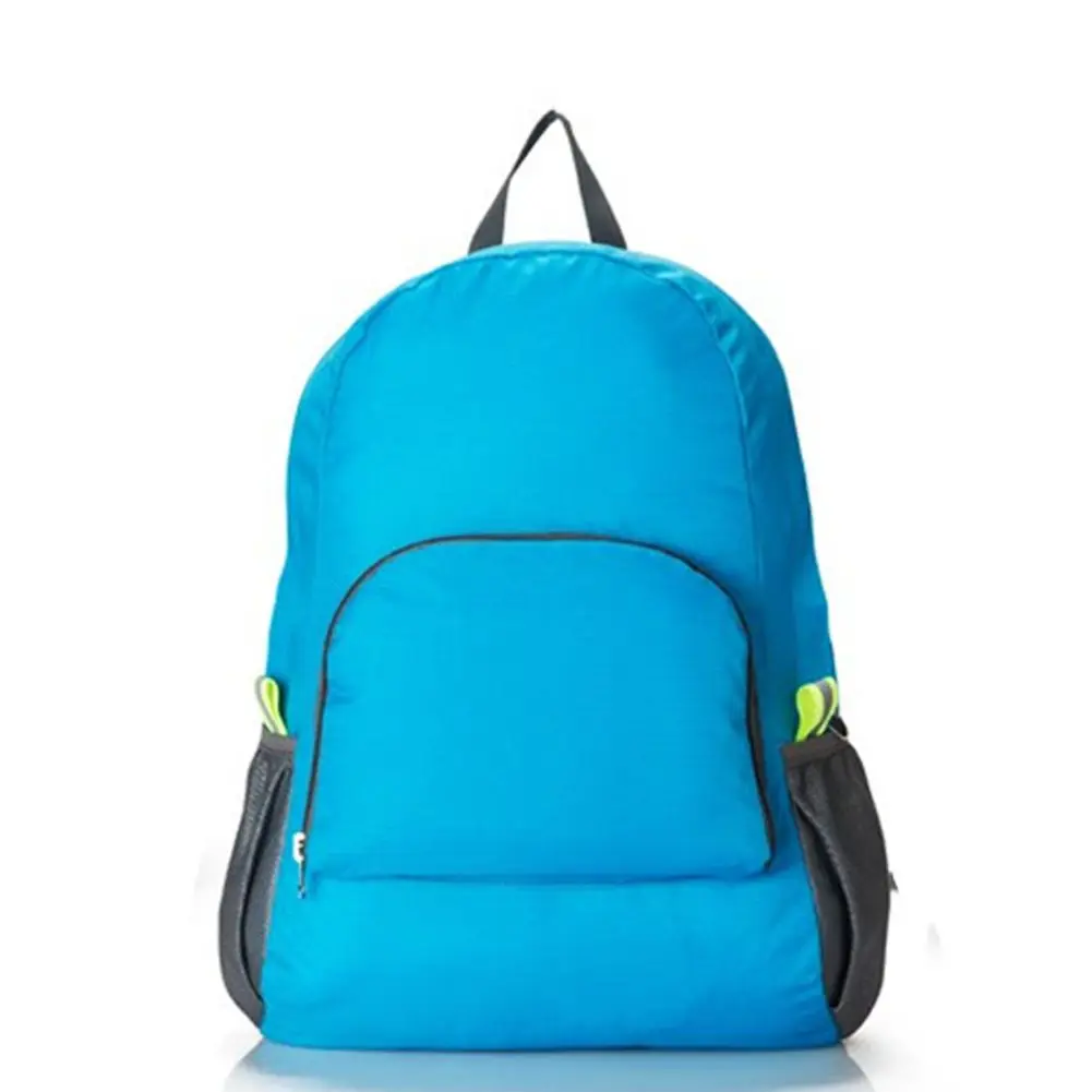 Мужской женский рюкзак, портативный Одноцветный нейлоновый рюкзак, 5 цветов, школьные сумки, сумка для ноутбука, повседневный рюкзак для путешествий, мягкий рюкзак#20 - Цвет: Blue