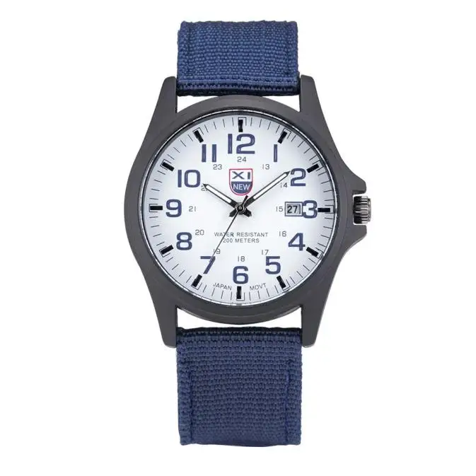 XINEW Band уличные мужские часы с датой из нержавеющей стали военные спортивные аналоговые кварцевые армейские наручные часы дропшиппинг
