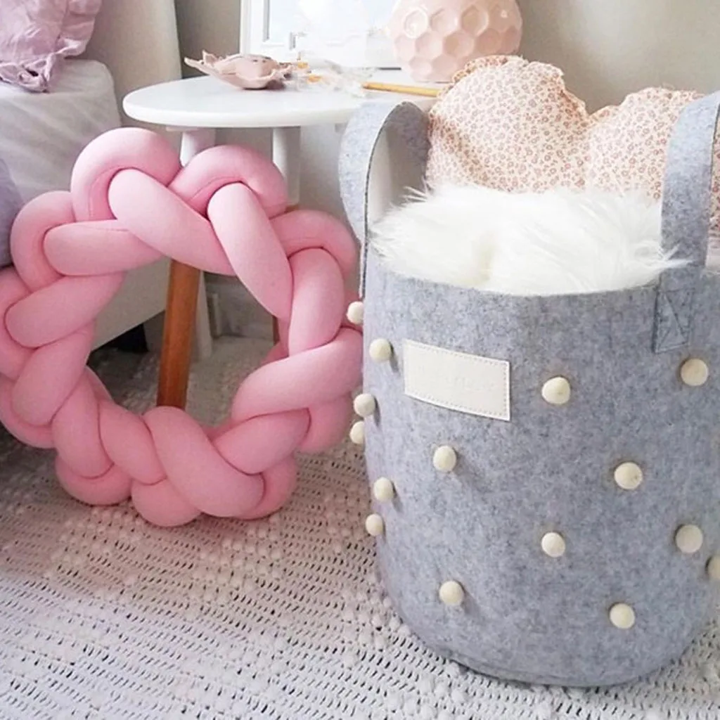 Cotton Felt Desktop Storage Basket Sundries Storage Box Underwear Cosmetic Organizer Jewelry Stationery Container