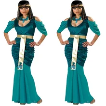 Египетский драгоценный камень костюм Клеопатры Фэнтези косплей Королева матриарх Хэллоуин нарядное платье Взрослый карнавальный наряд