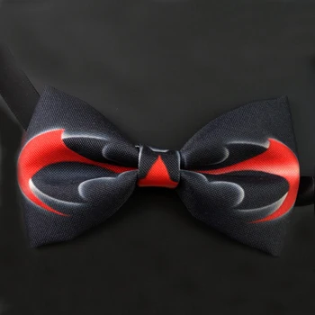 

Fashion New Batman Printing Necktie Bow Tie 2018 New Casual Party Batman Logo Print Bowtie Bow Tie For Men Women