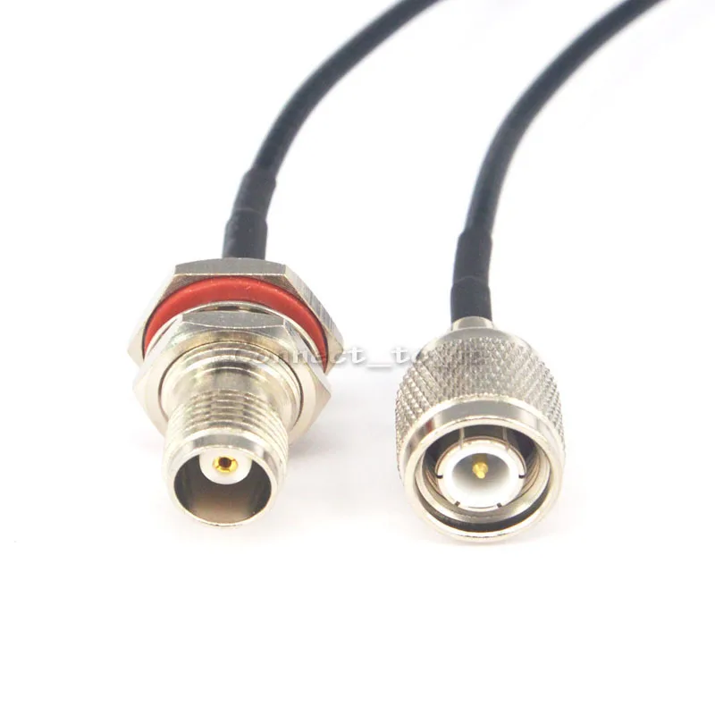 

TNC Male to TNC Female Bulkhead O-ring Connector RF Coax Adapter Extension Cable 15CM RG174