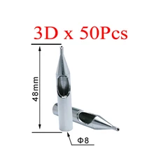 Насадки для татуировок для Вышивка Крестом Иглы 50 шт. Нержавеющая сталь сопла Насадки для татуировок sst-310-3dt