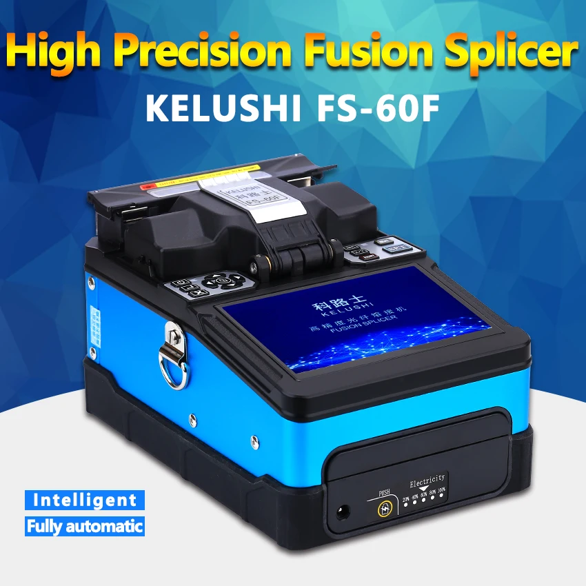

FS-60F blue Automatic Intelligent Optical Fiber Fusion Splicer FTTH Fiber Optic Welding Splicing Machine SM/MM