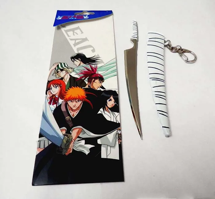 Bleach bankai многоцветный зангетсу брелок Аниме-брелок для ключей с ножнами аксессуары оптом - Цвет: E