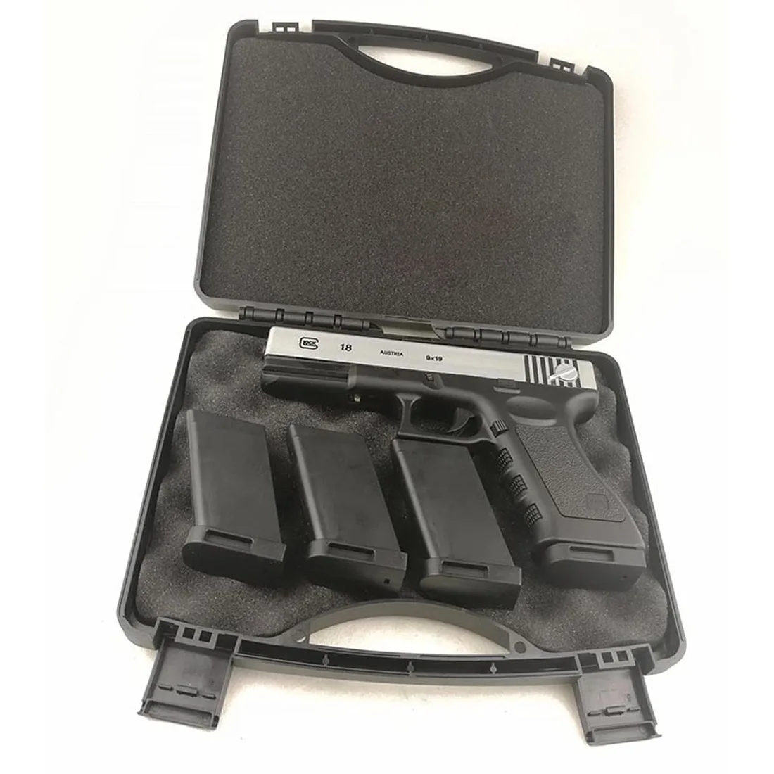 Tactical Water Bullet Toy Plastic Suitcase Storage Box for Glock G18/G17/M92/1911 and Other Small Blaster Tactical Water Bullet Toy Plastic Suitcase Storage Box for Glock G18/G17/M92/1911 and Other Small Blaster