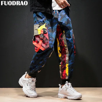 

FUODRAO Pants Men Camouflage Cargo Pants Men Joggers Hip Hop Streetwear Sweatpants Plus Size 5XL Casual Pants K141