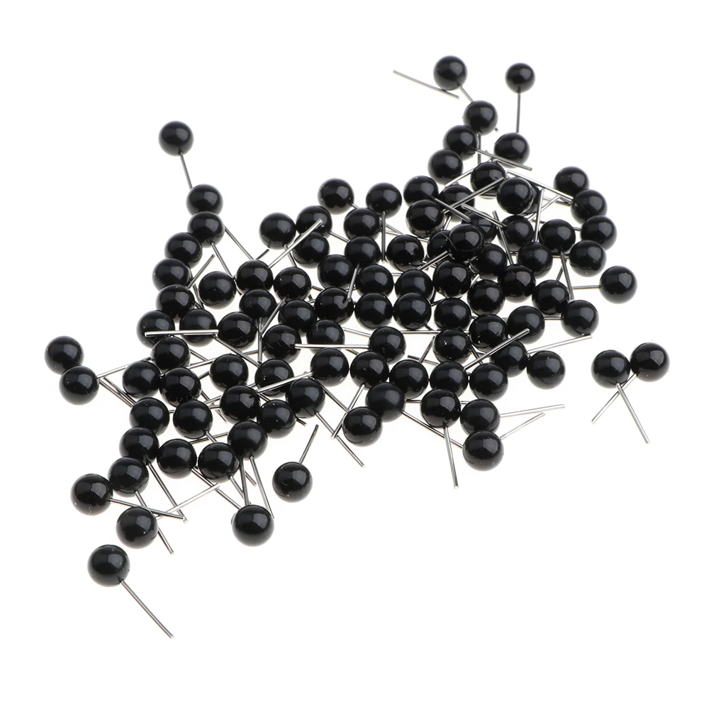 300 Pieces Black Glass Eyes Kits for Needle Felting Bear Dolls Toy 4-6mm