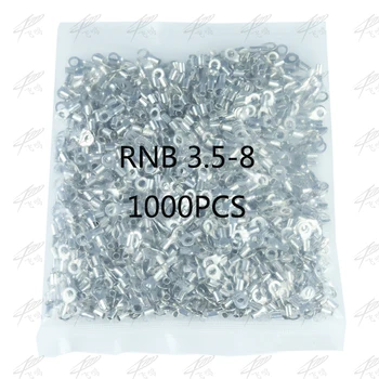 

1000PCS RNB3.5-8 Non-insulated ring terminal electrical wire crimp naked connector AWG 14-12