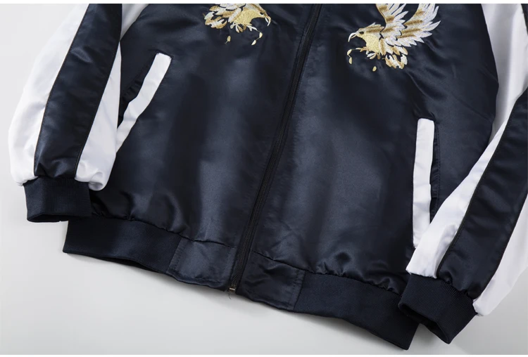 Куртка-бомбер с вышивкой дракона, мужская куртка, уличная бейсбольная куртка в стиле хип-хоп