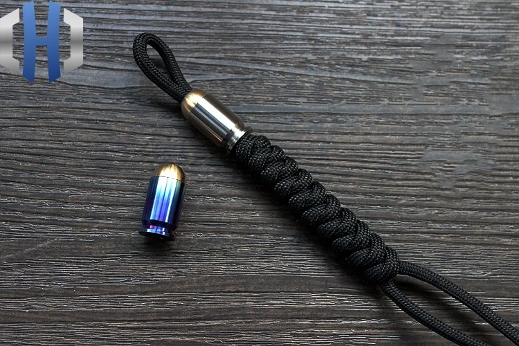 Titanium + Copper Bullet Knife Hang Buckle Paracord Beads Survival EDC Umbrella Rope Pendant Accessories EDC Knife Beads Titanium + Copper Bullet Knife Hang Buckle Paracord Beads Survival EDC Umbrella Rope Pendant Accessories EDC Knife Beads