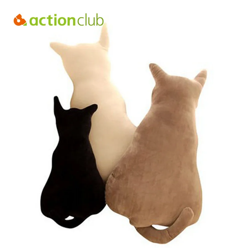 

45cm Baby Toys 1PC Back Cat Plush Toy Kids Dolls Animal Pillow Children Gift Toy Stuffed Dolls Home Roon Decor Gifts For Kids