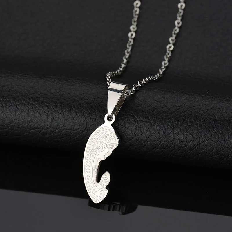 Ожерелье с кулоном из нержавеющей стали UZone|jesus piece|virgin marynecklace stainless steel |