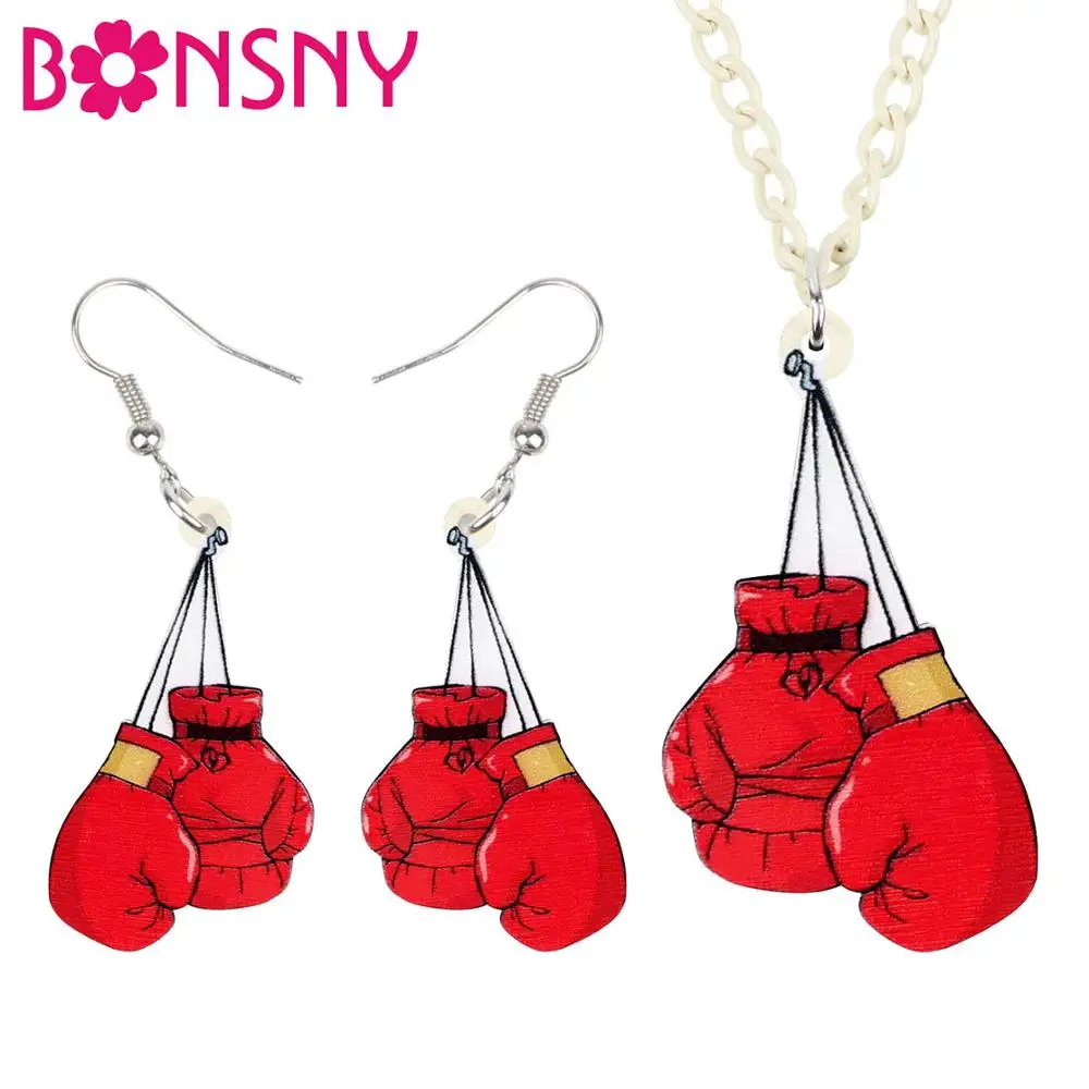 Bonsny акриловые Милые Собака породы чихуахуа Ювелирные наборы серьги ожерелье