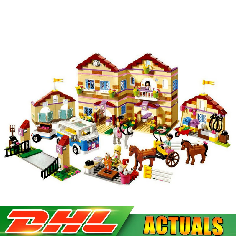 

1118pcs Friend Heartlake Summer Housework Time Riding Camp Model Building Bricks Toys for Children Gifts Compatible LegoINGlys