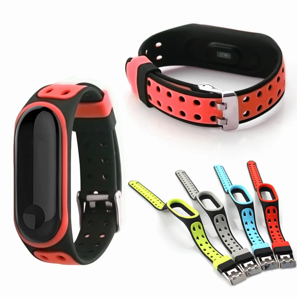 Для Mi Band 4 ремешок спортивные силиконовые часы браслет Miband4 сменный с