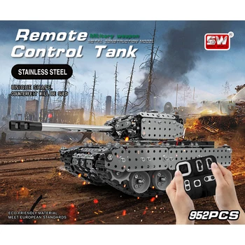 

952 pcs RC Battle Tank Remote Control Toys Cannon Kids Boys Remote Control Tank Military Model Toys For Boy Children's Day