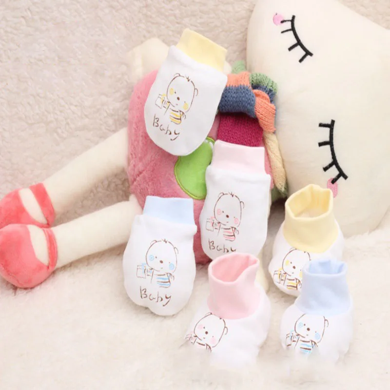 1-Pair-Soft-Newborn-Boys-Girls-Infant-Anti-Scratch-Baby-Gloves-Cute-Bear-Pattern-Cotton-Handguard