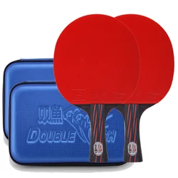 New 2 rackets 2 racket case Double Fish Red-Black Carbon fiber Table tennis racket paddle ITTF approved rubber loop fast attack New 2 rackets 2 racket case Double Fish Red-Black Carbon fiber Table tennis racket paddle ITTF approved rubber loop fast attack