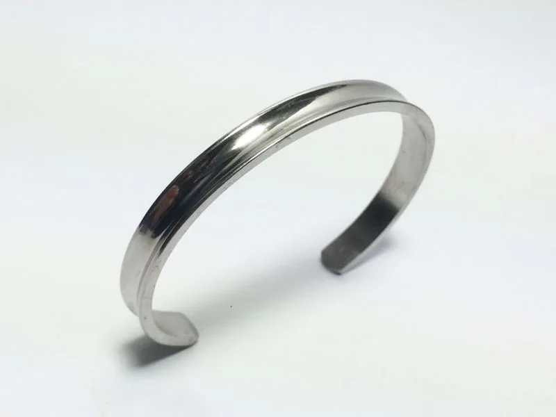 

Stainless steel cuff bracelet grooved Cuff bangles Steel Blanks bracelet