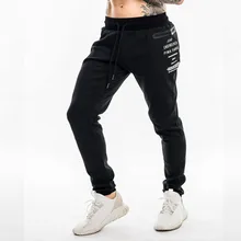 Мужские джоггеры Брендовые мужские брюки, тренировочные брюки в повседневном стиле Jogger черные повседневные эластичные хлопковые тренажерные залы фитнес тренировки брюки