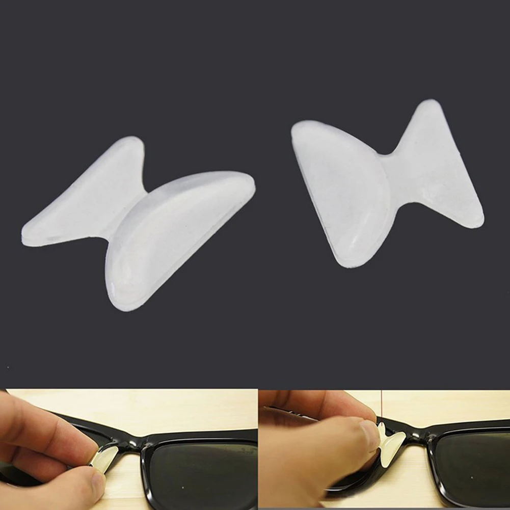 5 пар 1,8/2,5 мм Силиконовые носоупоры очки стеклянные рамка очки скольжения нос колодки увеличенные очки аксессуары черный белый