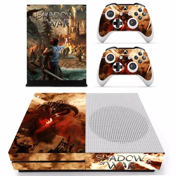 

Game Shadow of War Skin Sticker Decal For Microsoft Xbox One S Console and 2 Controllers For Xbox One S Skins Sticker Vinyl
