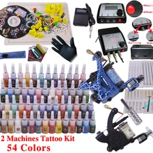 Макияж машина цифровой 2 пушки Полное татуировки набор выполните пирсинг комплект