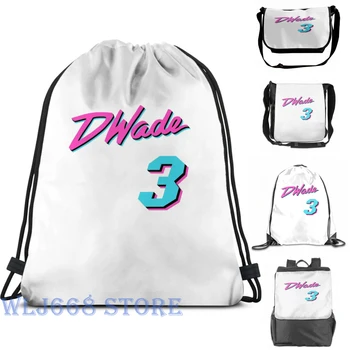

Funny graphic print shoulder Bags women Vice Wade Jersey Script 1 Single shoulder backpack travel for men Gym Bag