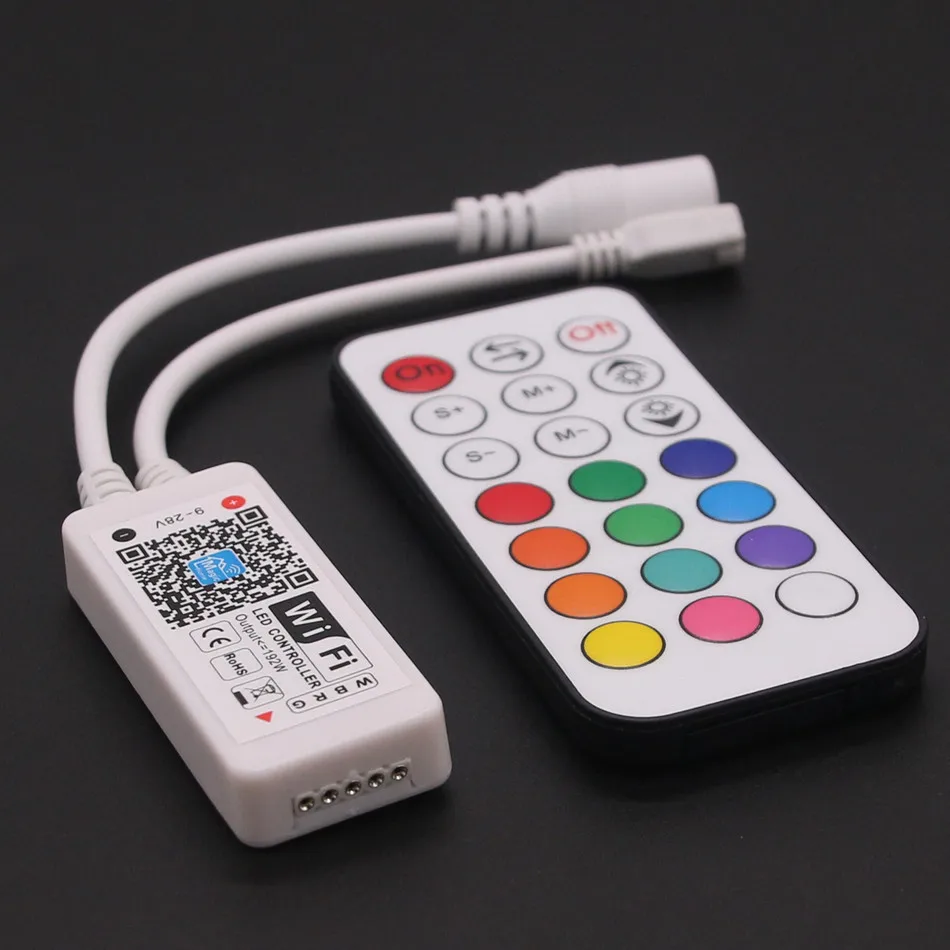 DC 12V 24V WIFI RGBW LED контроллер для IOS/Android с RF 21Key пульт дистанционного управления RGBWW