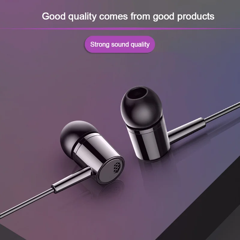 

New Earphones Headsets With Built-in Microphone 3.5mm In-Ear Wired Earphone For Smartphones Bass Earpieces Ear Phones Dropship