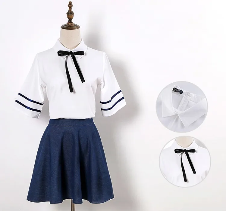 ROLECOS японская школьная форма JK косплей костюм, унисекс белая рубашка с юбкой для костюм для косплея в стиле унисекс Униформа полный комплект