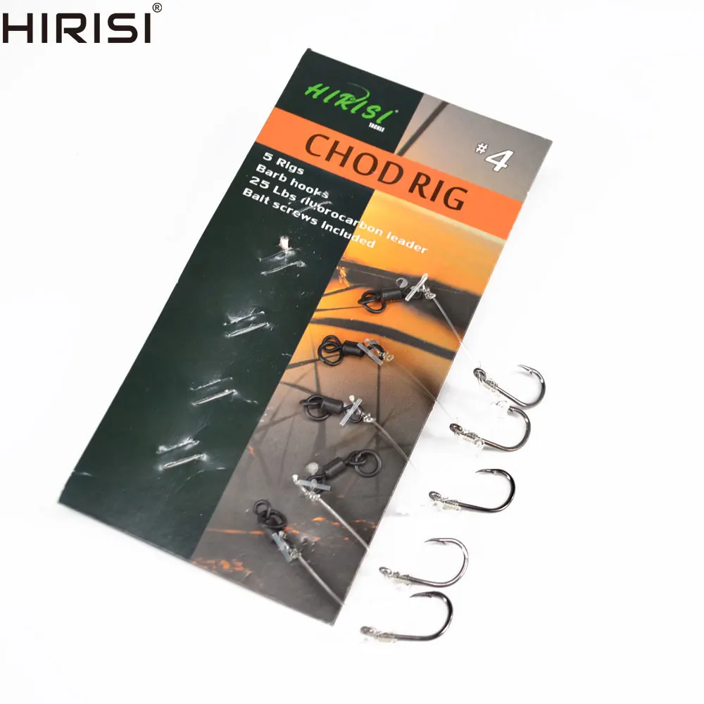 5 шт. Hisiri готовые для рыбалки на карпа, chod Rigs Крючки для ловли карпа аксессуары