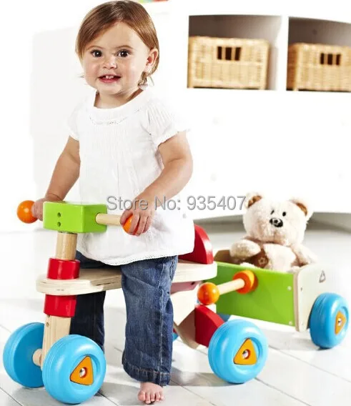 wooden trike and trailer