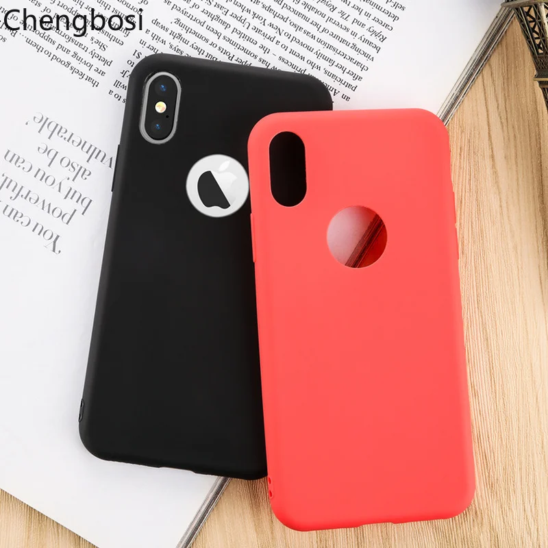

Phone Case for Iphone Xs Max XR Back Cover Ultra-thin Matte TPU Shell ForIPhone 5 5s 6 6s 7 8 Plus Anti-knock Fitted Cover Case