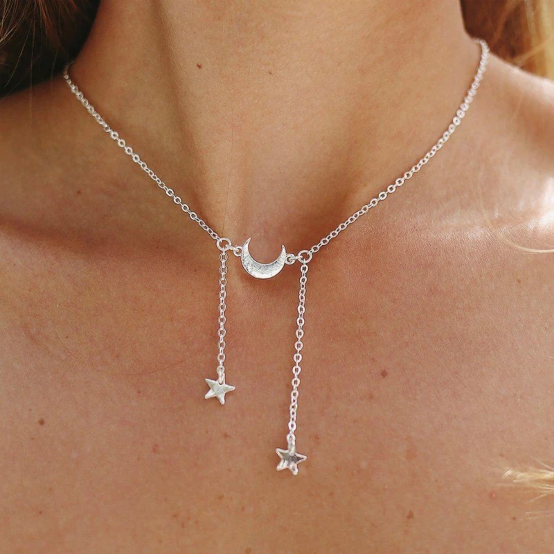 Mujeres Damas Nuevo Largo declaración Collar Colgante con forma de estrella con textura Grande Color