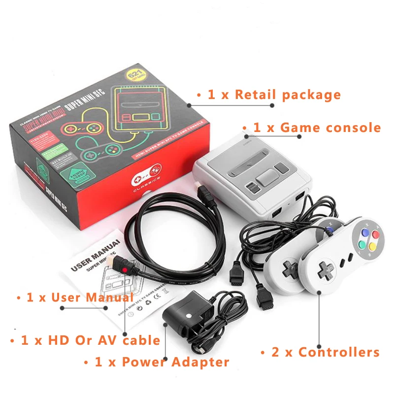 

AV/HDMI Games Childhood Retro Mini Classic 4K TV 8 Bit Video Game Console Handheld Gaming Player Gift pk 600 games