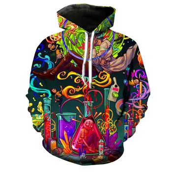 

3D Hoodies women Rick and Morty hoodie Sweatshirt Anime hip hop personality Funny Streetwear men Pullover fans hooded tops plus
