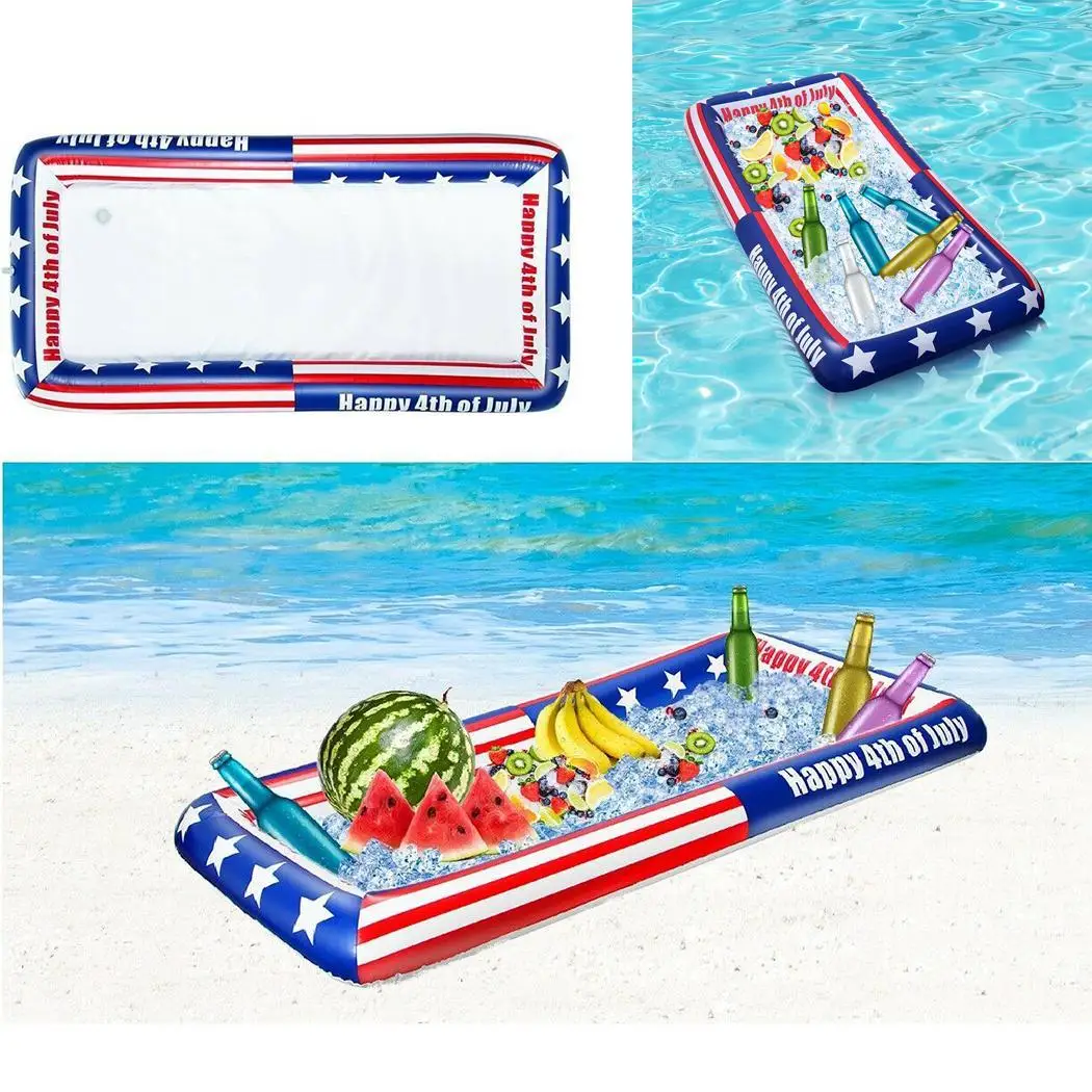 Inflatable Salad Tray PVC Party Water Beer Serving As Picture Fruit Party, Pool Plate