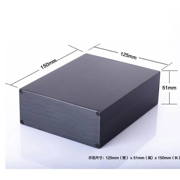 Алюминиевый корпус 125X51X150 мм DIY проект Электрический разделенный ящик экструзионный чехол для электроники PCB корпус усилителя чехол