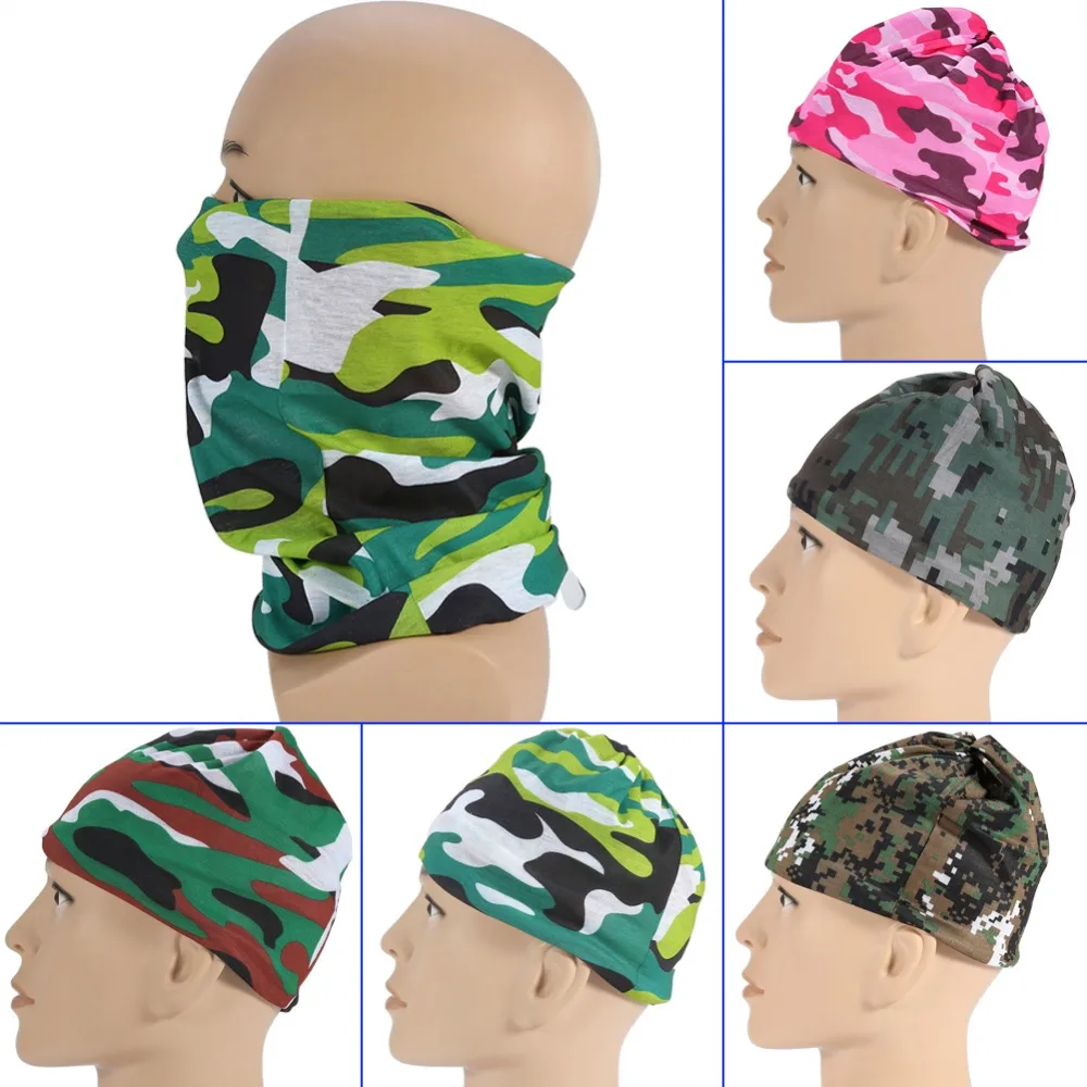 Unisex Polyester Microfiber Bandanas Headwear Sport Women Seamless