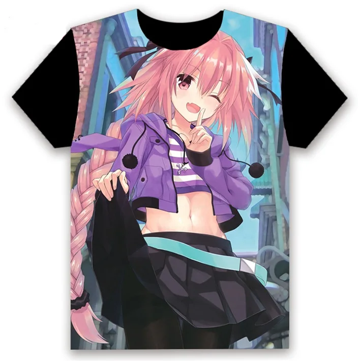 15 Футболка Аниме Манга Fate/Apocrypha Astolfo с принтом Косплей короткий рукав для женщин и мужчин Черная футболка Топы Повседневная летняя забавная рубашка - Цвет: 15