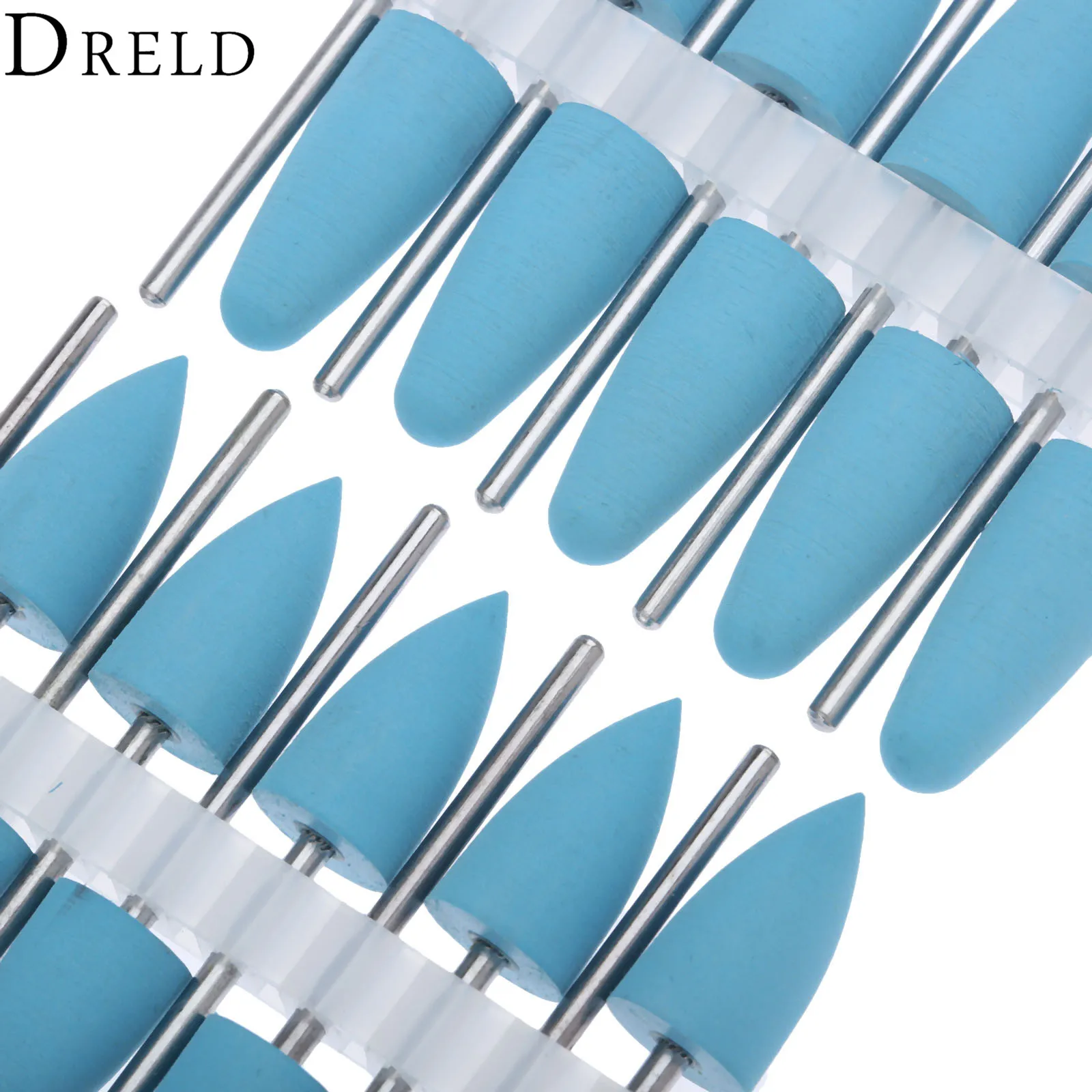 DRELD 10 шт. резиновый кремниевый полировальный шлифовальный инструмент Аксессуары для головы Dremel для металлической керамики шлифовальный станок вращающийся инструмент 2,35 мм хвостовик
