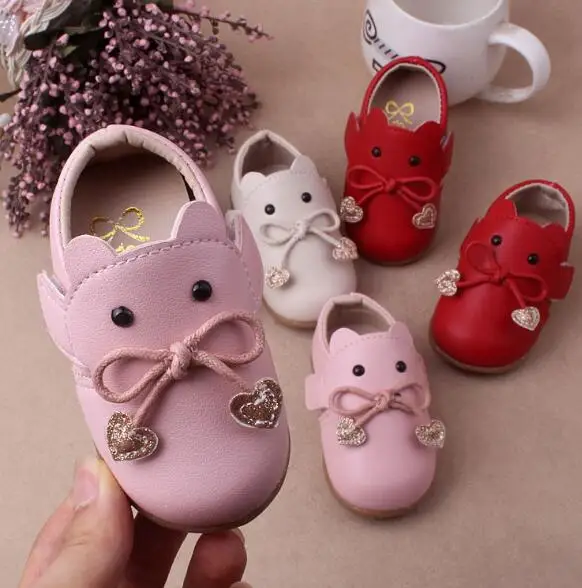 Baby PU Leather Baby Girl Baby Toddler shoes Bow Fringe princess comfortable shoes Non slip