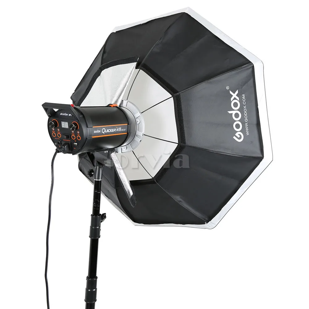 Godox 95 см Bowens Подключите фотостудию восьмиугольный софтбокс Стробоскопическая головка Speedlite скоростной светильник для Камеры Вспышка светильник для фотосъемки