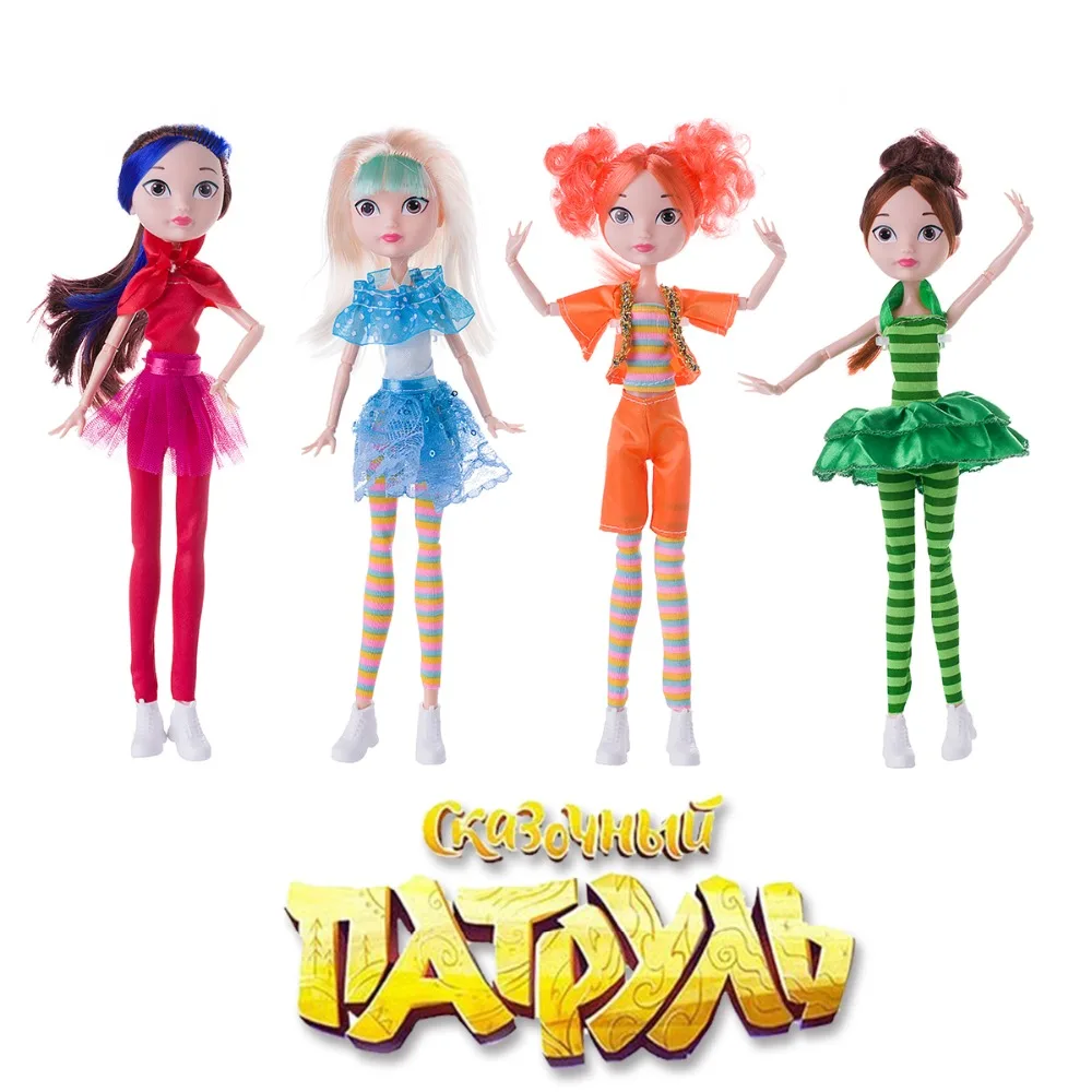 4pcs/lot joint Fairy Patrol High Doll 27cm MAWA BAPR Girls Toys Body Fashion Dolls Toys Best Gift Monster Fun