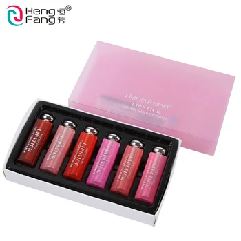 

Brand HengFang 6Pcs/Lot Color Reviver Balm Makeup 6 Colors Lipstick Moisturizer Long Lasting Lip Balm 1.7gx6 #9238 Free Shipping