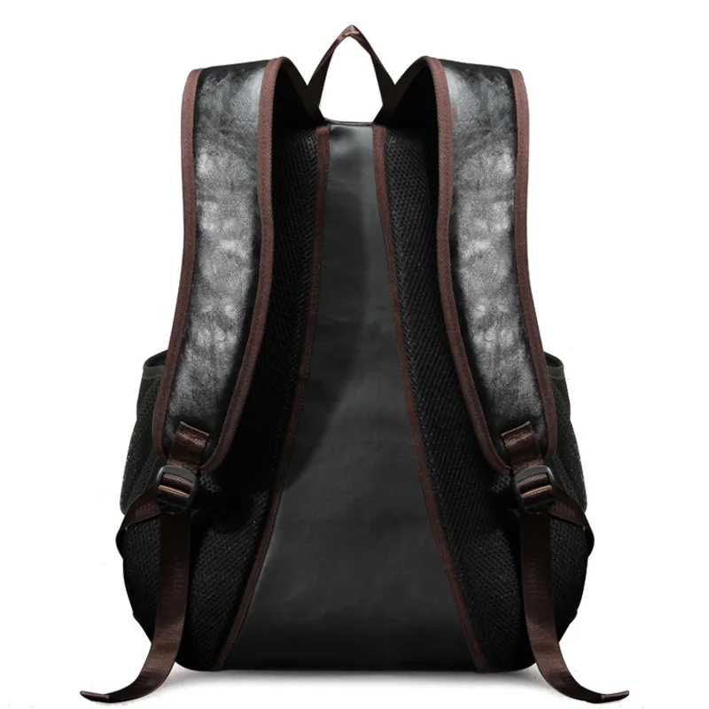 Vintage hombres Mochila de cuero de viaje Portátil Bolsa para escuela de adolescentes mochilas hombre Patchwork Mochila negro XA129WC Vintage hombres Mochila de cuero de viaje Portátil Bolsa para escuela de adolescentes mochilas hombre Patchwork Mochila negro XA129WC